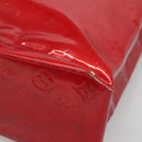 LOUIS VUITTON Monogram Vernis Reade MM Hand Bag Red Rouge M91086 LV Auth 140955-15