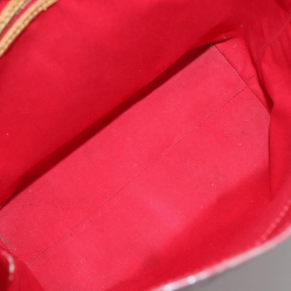 LOUIS VUITTON Monogram Vernis Reade MM Hand Bag Red Rouge M91086 LV Auth 140955