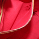 LOUIS VUITTON Monogram Vernis Reade MM Hand Bag Red Rouge M91086 LV Auth 140955-20