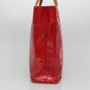 LOUIS VUITTON Monogram Vernis Reade MM Hand Bag Red Rouge M91086 LV Auth 140955-3