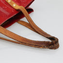 LOUIS VUITTON Monogram Vernis Reade MM Hand Bag Red Rouge M91086 LV Auth 140955-7