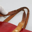 LOUIS VUITTON Monogram Vernis Reade MM Hand Bag Red Rouge M91086 LV Auth 140955-8