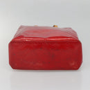 LOUIS VUITTON Monogram Vernis Reade MM Hand Bag Red Rouge M91086 LV Auth 140955-5
