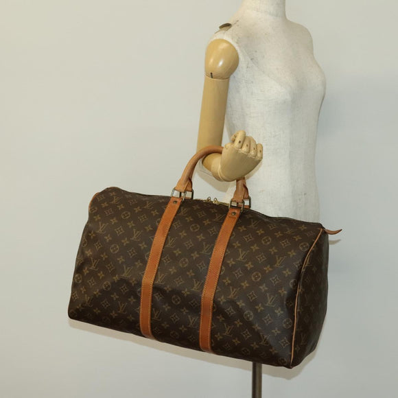 LOUIS VUITTON Monogram Keepall 50 Boston Bag M41426 LV Auth 140961