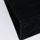 Salvatore Ferragamo Gancini Chain Shoulder Bag Suede Black Gold Auth 140965-15