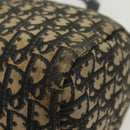 Christian Dior Trotter Canvas Boston Bag Navy Gold Auth 140966-15