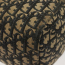 Christian Dior Trotter Canvas Boston Bag Navy Gold Auth 140966-17