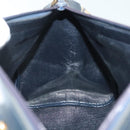 Christian Dior Trotter Canvas Boston Bag Navy Gold Auth 140966-18