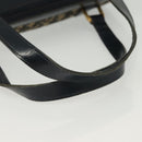 Christian Dior Trotter Canvas Boston Bag Navy Gold Auth 140966-7