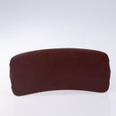 CARTIER Trinity Hand Bag Leather Metal Bordeaux Gold Silver Auth 140969-5