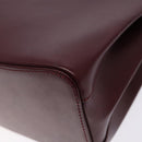 CARTIER Trinity Hand Bag Leather Metal Bordeaux Gold Silver Auth 140969-15