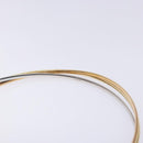 CARTIER Trinity Hand Bag Leather Metal Bordeaux Gold Silver Auth 140969-8