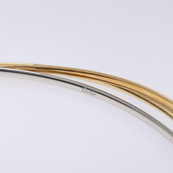 CARTIER Trinity Hand Bag Leather Metal Bordeaux Gold Silver Auth 140969