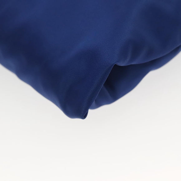 PRADA Shoulder Bag Nylon Blue Silver Auth 140970