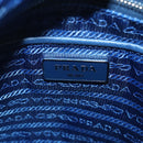 PRADA Shoulder Bag Nylon Blue Silver Auth 140970-18