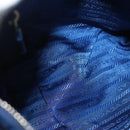 PRADA Shoulder Bag Nylon Blue Silver Auth 140970-11