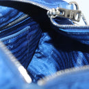 PRADA Shoulder Bag Nylon Blue Silver Auth 140970-19