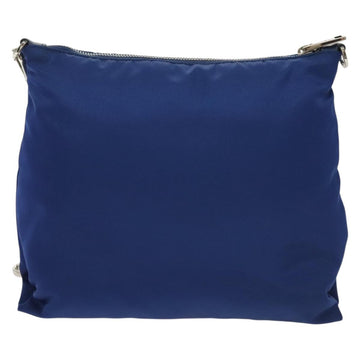 PRADA Shoulder Bag Nylon Blue Silver Auth 140970 - 0