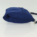PRADA Shoulder Bag Nylon Blue Silver Auth 140970-3
