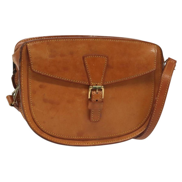 LOUIS VUITTON Nomad leather Jeune Fille PM Shoulder Bag Beige LV Auth 140977