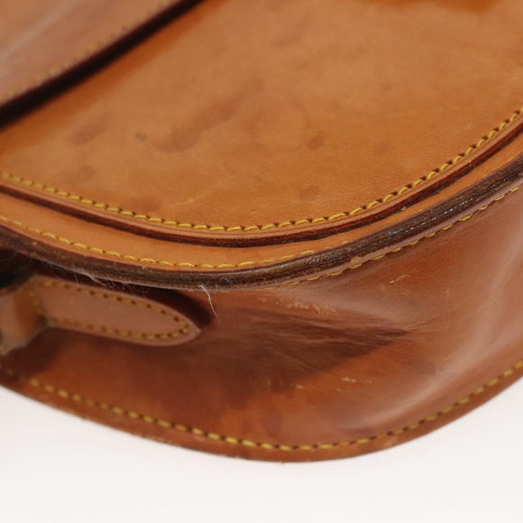 LOUIS VUITTON Nomad leather Jeune Fille PM Shoulder Bag Beige LV Auth 140977