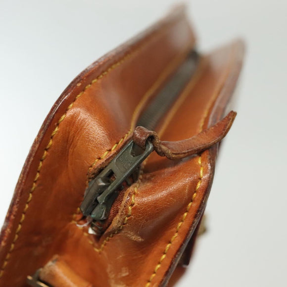 LOUIS VUITTON Nomad leather Jeune Fille PM Shoulder Bag Beige LV Auth 140977