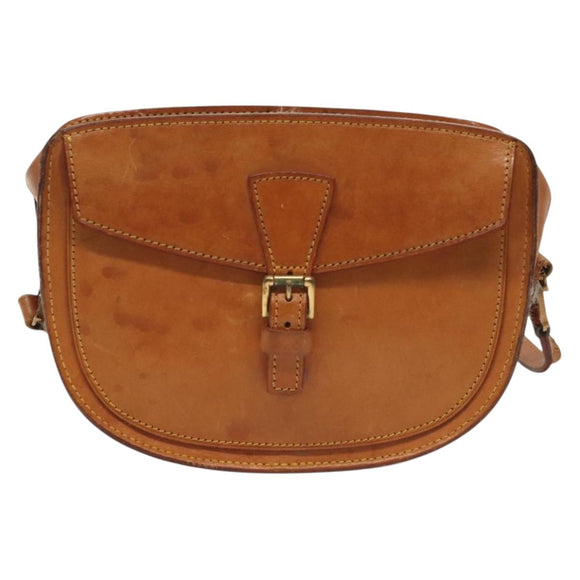 LOUIS VUITTON Nomad leather Jeune Fille PM Shoulder Bag Beige LV Auth 140977