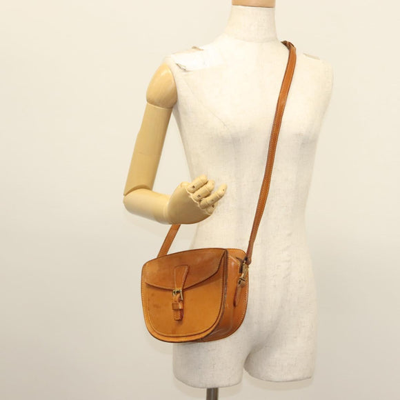 LOUIS VUITTON Nomad leather Jeune Fille PM Shoulder Bag Beige LV Auth 140977