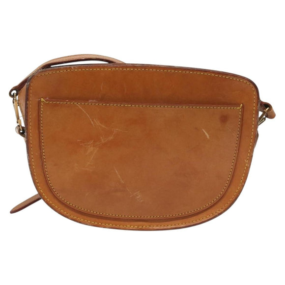 LOUIS VUITTON Nomad leather Jeune Fille PM Shoulder Bag Beige LV Auth 140977