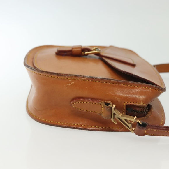 LOUIS VUITTON Nomad leather Jeune Fille PM Shoulder Bag Beige LV Auth 140977