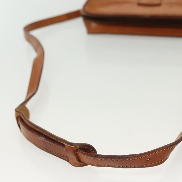 LOUIS VUITTON Nomad leather Jeune Fille PM Shoulder Bag Beige LV Auth 140977