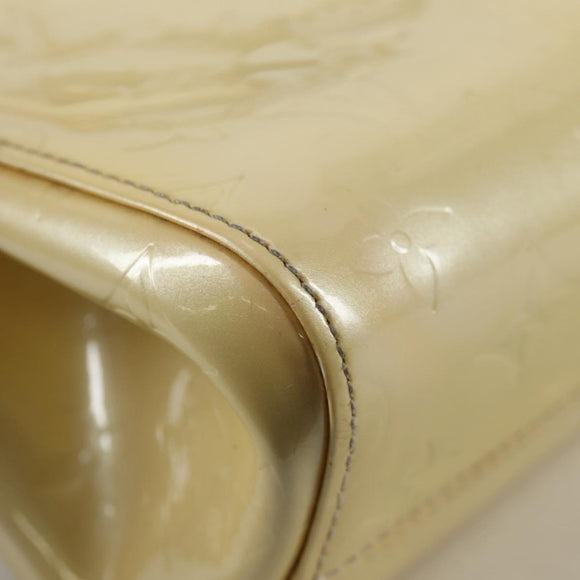 LOUIS VUITTON Monogram Vernis Roxbury Drive Hand Bag Perle M91374 Auth 140981