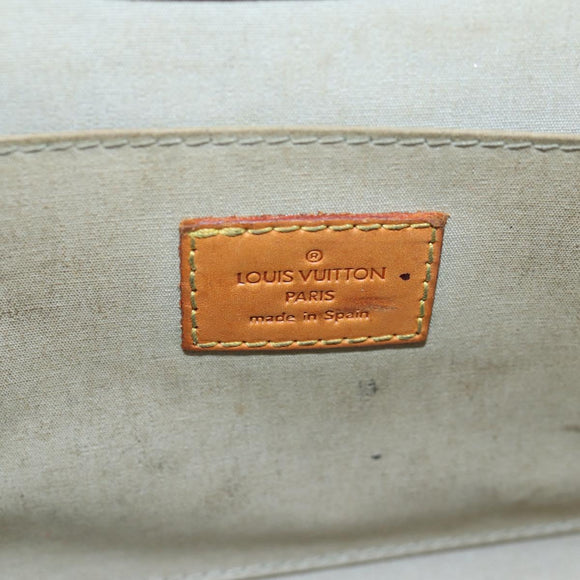 LOUIS VUITTON Monogram Vernis Roxbury Drive Hand Bag Perle M91374 Auth 140981