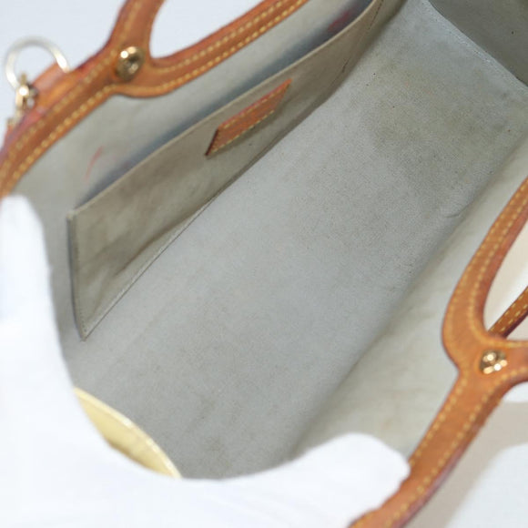 LOUIS VUITTON Monogram Vernis Roxbury Drive Hand Bag Perle M91374 Auth 140981