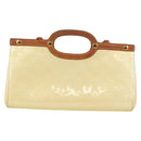 LOUIS VUITTON Monogram Vernis Roxbury Drive Hand Bag Perle M91374 Auth 140981-13