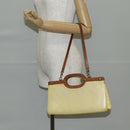 LOUIS VUITTON Monogram Vernis Roxbury Drive Hand Bag Perle M91374 Auth 140981-26