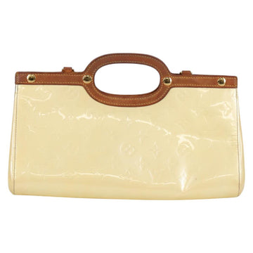 LOUIS VUITTON Monogram Vernis Roxbury Drive Hand Bag Perle M91374 Auth 140981 - 0