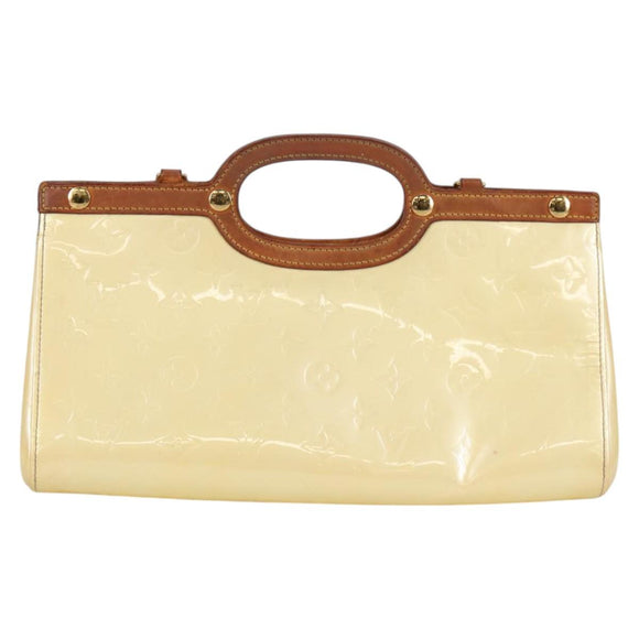 LOUIS VUITTON Monogram Vernis Roxbury Drive Hand Bag Perle M91374 Auth 140981