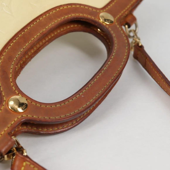 LOUIS VUITTON Monogram Vernis Roxbury Drive Hand Bag Perle M91374 Auth 140981