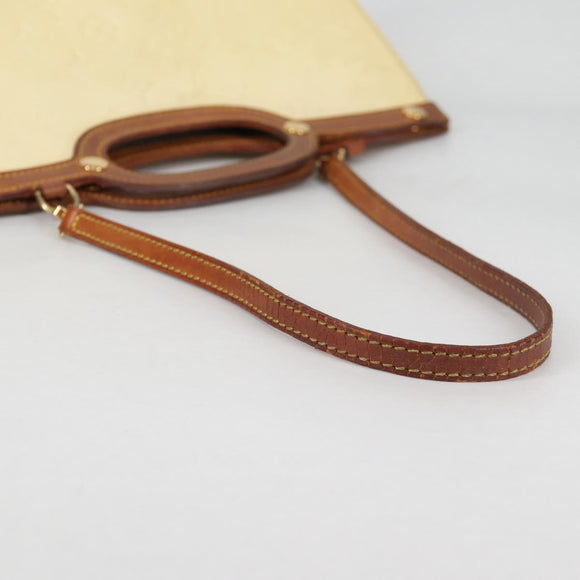 LOUIS VUITTON Monogram Vernis Roxbury Drive Hand Bag Perle M91374 Auth 140981