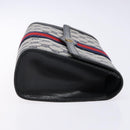 GUCCI GG Supreme Sherry Line Clutch Bag PVC Navy Gold 67 014 3087 Auth 140986-4