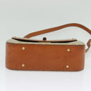 CELINE Macadam Canvas Hand Bag PVC 2way Beige Gold Auth 140987-5