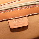 CELINE Macadam Canvas Hand Bag PVC 2way Beige Gold Auth 140987-21