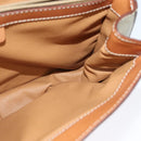 CELINE Macadam Canvas Hand Bag PVC 2way Beige Gold Auth 140987-22