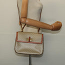 CELINE Macadam Canvas Hand Bag PVC 2way Beige Gold Auth 140987-26