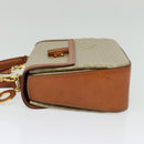 CELINE Macadam Canvas Hand Bag PVC 2way Beige Gold Auth 140987-3