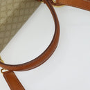 CELINE Macadam Canvas Hand Bag PVC 2way Beige Gold Auth 140987-7