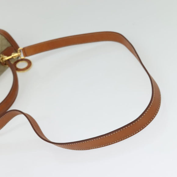 CELINE Macadam Canvas Hand Bag PVC 2way Beige Gold Auth 140987