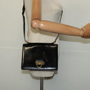 Salvatore Ferragamo Gancini Shoulder Bag Leather Black Gold Auth 140988-21