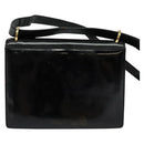 Salvatore Ferragamo Gancini Shoulder Bag Leather Black Gold Auth 140988-2